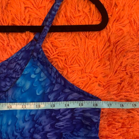 Indigo/ Blue Tie Dye Short Summer Dress - Picture 5 of 5